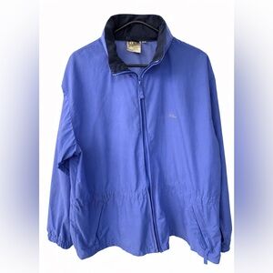 Vintage 90s  L.L.Bean purple Lightweight Windbreaker Jacket Full Zip Classic